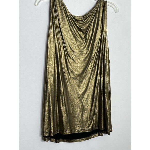 Chico's NWT Waterfall Metallic Bronze Cascade Top 3 XL (11) - Picture 9 of 15